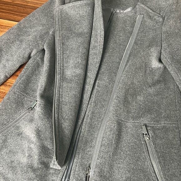 1. State woman's gray wool blend jacket long dress coat woman's‎ small - Picture 4 of 8